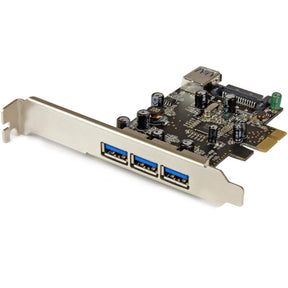 StarTech.com 4 Port PCI Express USB 3.0 Card - 3 External and 1 Internal - 5Gbps — PEXUSB3S42