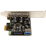 StarTech.com 4 Port PCI Express USB 3.0 Card - 3 External and 1 Internal - 5Gbps — PEXUSB3S42
