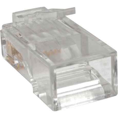 Eaton Tripp Lite Series Cat6 RJ45 Modular Plug for Round Stranded UTP Conductor 4-Pair, 100 Pack — N230-100-STR