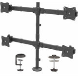 StarTech.com Desk Mount Quad Monitor Arm, 4 VESA Displays up to 27" (17.6lb/8kg), Ergonomic Height Adjustable Articulating Pole Mount — ARMQUAD