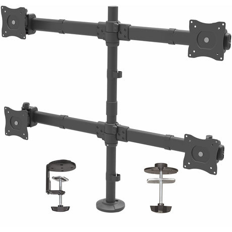 StarTech.com Desk Mount Quad Monitor Arm, 4 VESA Displays up to 27" (17.6lb/8kg), Ergonomic Height Adjustable Articulating Pole Mount — ARMQUAD