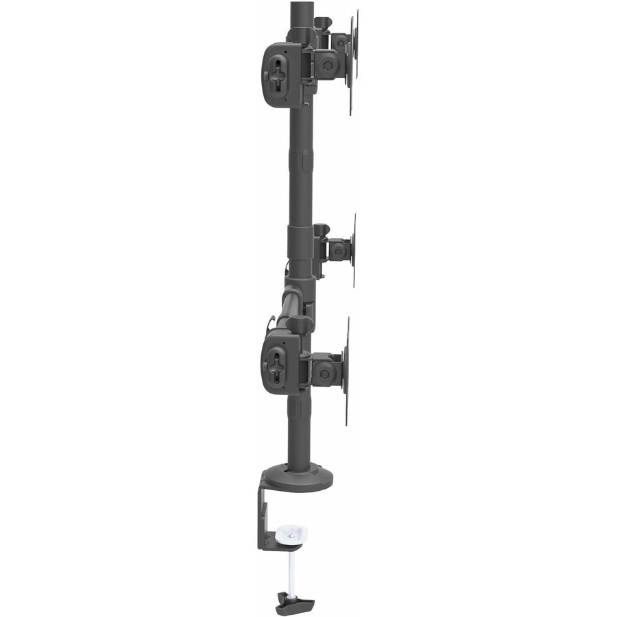StarTech.com Desk Mount Quad Monitor Arm, 4 VESA Displays up to 27" (17.6lb/8kg), Ergonomic Height Adjustable Articulating Pole Mount — ARMQUAD