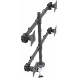 StarTech.com Desk Mount Quad Monitor Arm, 4 VESA Displays up to 27" (17.6lb/8kg), Ergonomic Height Adjustable Articulating Pole Mount — ARMQUAD