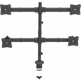 StarTech.com Desk Mount Quad Monitor Arm, 4 VESA Displays up to 27" (17.6lb/8kg), Ergonomic Height Adjustable Articulating Pole Mount — ARMQUAD