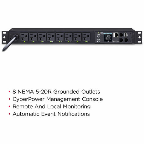 CyberPower PDU41002 Single Phase 100 - 120 VAC 20A Switched PDU — PDU41002