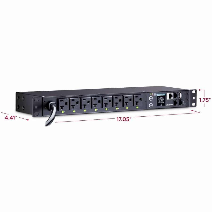 CyberPower PDU41002 Single Phase 100 - 120 VAC 20A Switched PDU — PDU41002