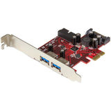 StarTech.com 4 Port PCI Express USB 3.0 Card - 5Gbps - 2 External & 2 Internal (IDC) - SATA Power — PEXUSB3S2EI