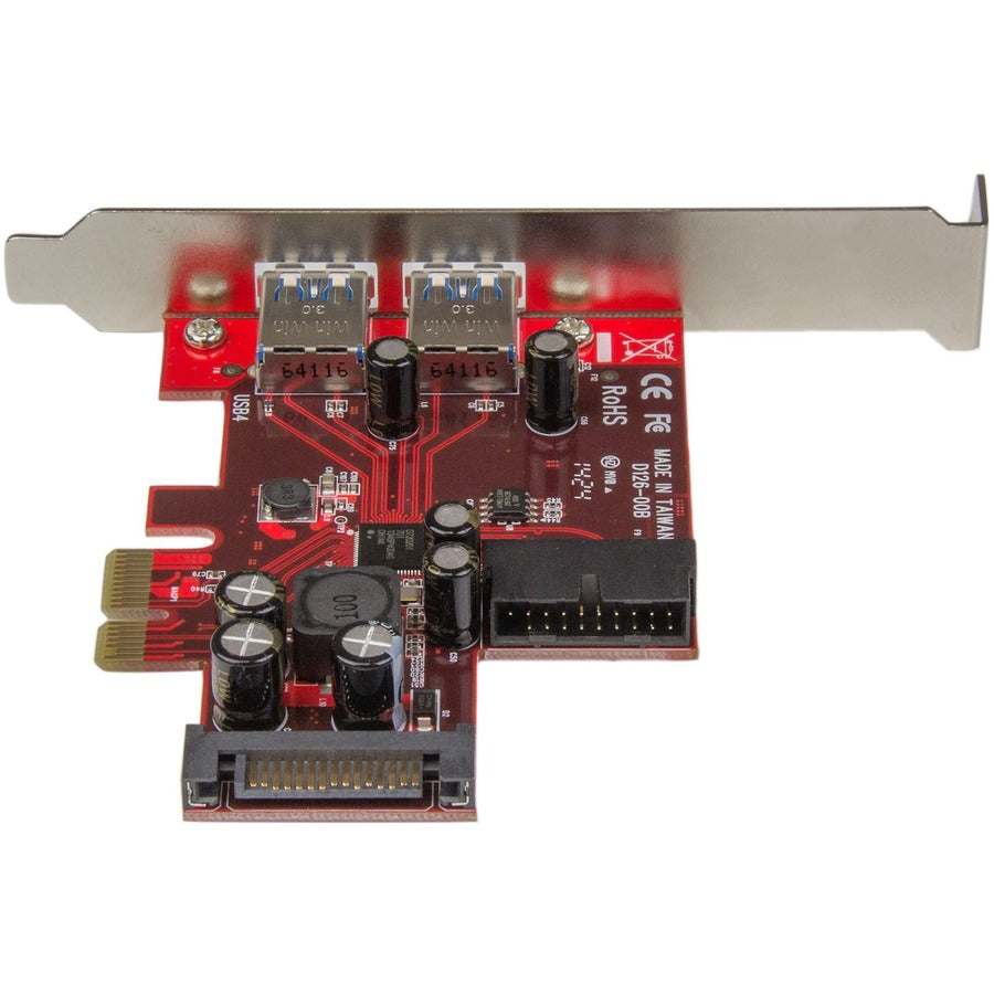 StarTech.com 4 Port PCI Express USB 3.0 Card - 5Gbps - 2 External & 2 Internal (IDC) - SATA Power — PEXUSB3S2EI