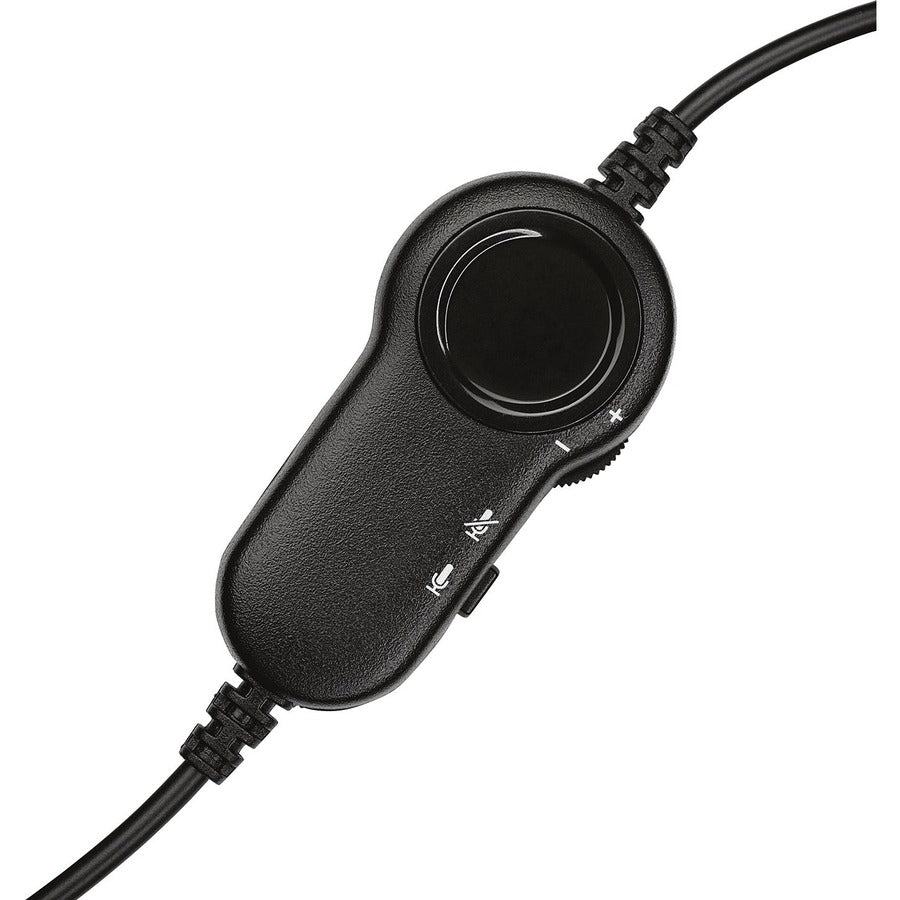 Logitech H151 Stereo Headset with Rotating Boom Mic (Black) - Stereo - 3.5MM AUDIO JACK CONNECTION - Wired - In-Line Control - 22 Ohm - 20 Hz - 20 kHz - Over-the-head - 5.9 ft Cable - Black — 981-000587