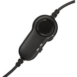 Logitech H151 Stereo Headset with Rotating Boom Mic (Black) - Stereo - 3.5MM AUDIO JACK CONNECTION - Wired - In-Line Control - 22 Ohm - 20 Hz - 20 kHz - Over-the-head - 5.9 ft Cable - Black — 981-000587