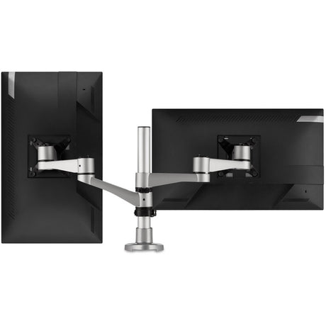 ViewSonic LCD-DMA-001 Monitor Desk Mounting Arm for 2 Monitors up to 24 Inches Each, VESA Compatible, Full Ergonomic Adjustability, 2-in-1 Mounting Base, and Built-In Cable Management — LCD-DMA-001