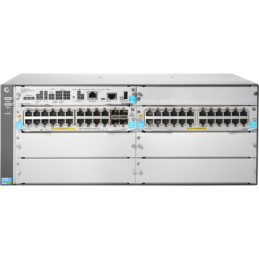 HPE 5406R 44GT PoE+/4SFP+ (No PSU) v3 zl2 Switch — JL003A