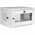 Eaton Tripp Lite Series SmartRack 6U Low-Profile Switch-Depth Wall-Mount Mini Rack Enclosure, Clear Acrylic Window, White — SRW6UWG