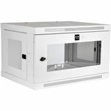 Eaton Tripp Lite Series SmartRack 6U Low-Profile Switch-Depth Wall-Mount Mini Rack Enclosure, Clear Acrylic Window, White — SRW6UWG