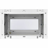 Eaton Tripp Lite Series SmartRack 6U Low-Profile Switch-Depth Wall-Mount Mini Rack Enclosure, Clear Acrylic Window, White — SRW6UWG