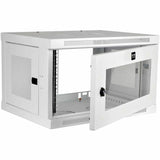 Eaton Tripp Lite Series SmartRack 6U Low-Profile Switch-Depth Wall-Mount Mini Rack Enclosure, Clear Acrylic Window, White — SRW6UWG