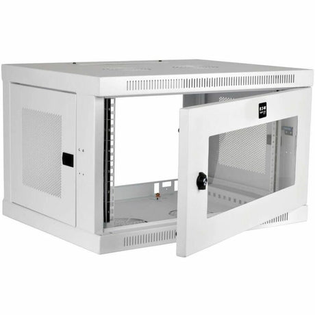 Eaton Tripp Lite Series SmartRack 6U Low-Profile Switch-Depth Wall-Mount Mini Rack Enclosure, Clear Acrylic Window, White — SRW6UWG