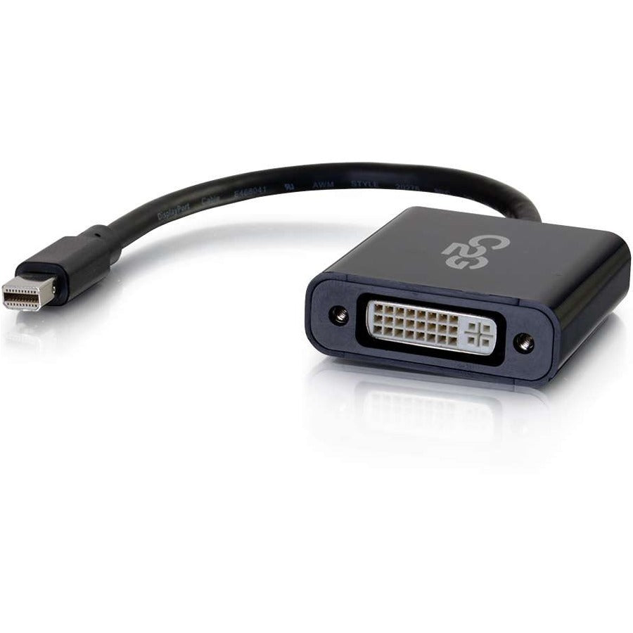 C2G Mini DisplayPort to DVI Adapter - Mini DP to DVI-D Active Converter - Black — 54318