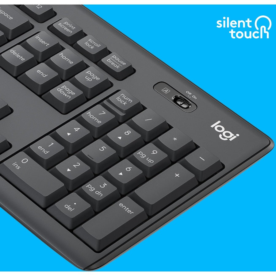 Logitech MK295 Wireless Mouse & Keyboard Combo with SilentTouch Technology, Graphite — 920-009782