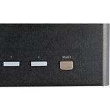 StarTech.com 2 Port Quad Monitor DisplayPort KVM Switch 4K 60Hz UHD HDR, DP 1.2 KVM Switch, 2 Port USB 3.0 Hub, 4x USB HID, Audio, Hotkey — SV231QDPU34K
