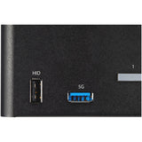 StarTech.com 2 Port Quad Monitor DisplayPort KVM Switch 4K 60Hz UHD HDR, DP 1.2 KVM Switch, 2 Port USB 3.0 Hub, 4x USB HID, Audio, Hotkey — SV231QDPU34K