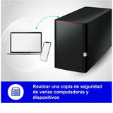 BUFFALO LinkStation 220 2-Bay Personal Cloud Network Storage 12TB (2x6TB) with Hard Drives Included — LS220D1202