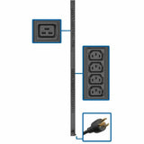 Eaton Tripp Lite Series 3.7kW 208/230V Single-Phase Basic PDU - 32 C13 & 6 C19 Outlets, L6-20P Input, 10 ft. Cord, 63.75 in. 0U Rack — PDUV20HVL6-72