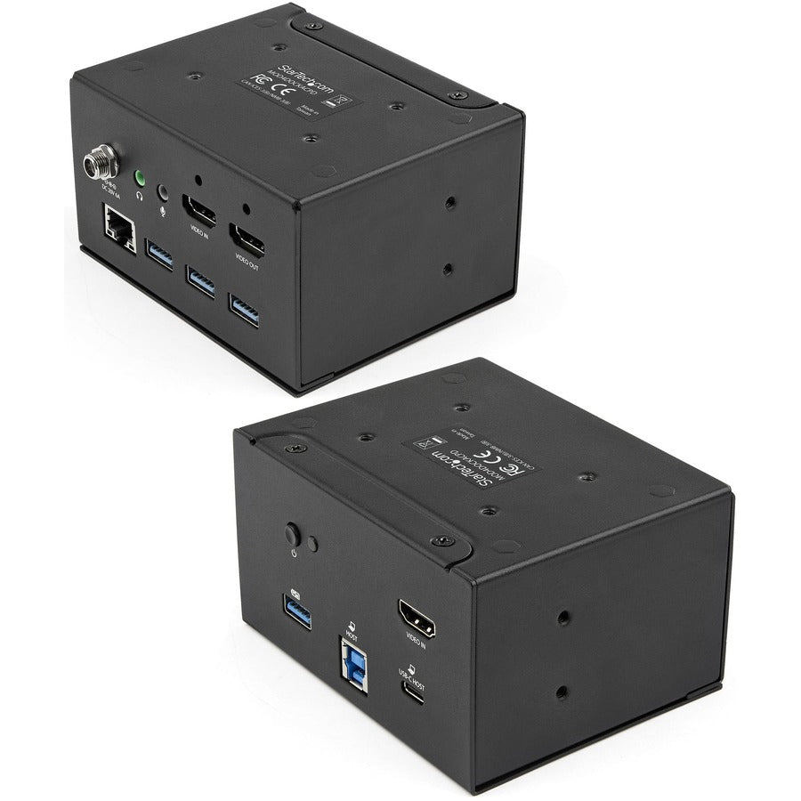 StarTech.com Conference Room Docking Station w/ Power; Table Connectivity A/V Box, Universal Laptop Dock, 60W PD, AC Outlets, USB Charging — KITBXDOCKPNA