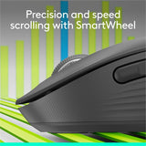 Logitech Signature M650 L Full Size Wireless Mouse - For Large Sized Hands, 2-Year Battery, Silent Clicks, Graphite — 910-006231