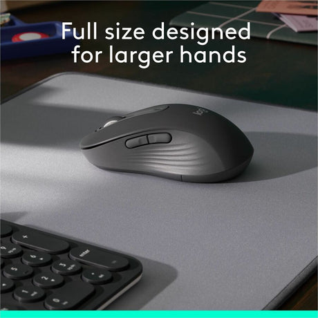 Logitech Signature M650 L Full Size Wireless Mouse - For Large Sized Hands, 2-Year Battery, Silent Clicks, Graphite — 910-006231