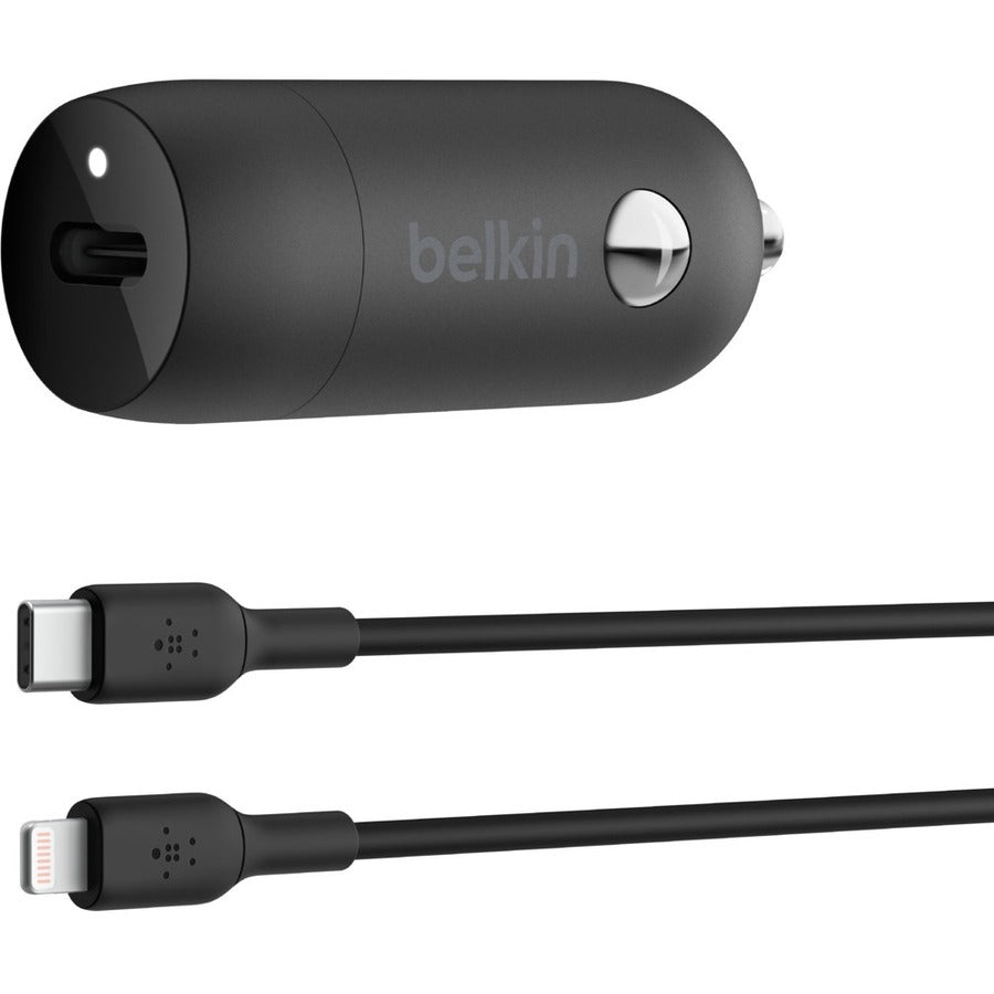 Belkin Boost&uarr;Charge&trade; 30W Fast Car Charger, Compact Design w/USB-C Power Delivery Port, Universal Compatibility for iPhone 14, Galaxy S23, Note Series, and More - Black — CCA004btBK
