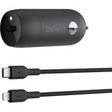 Belkin Boost&uarr;Charge&trade; 30W Fast Car Charger, Compact Design w/USB-C Power Delivery Port, Universal Compatibility for iPhone 14, Galaxy S23, Note Series, and More - Black — CCA004btBK
