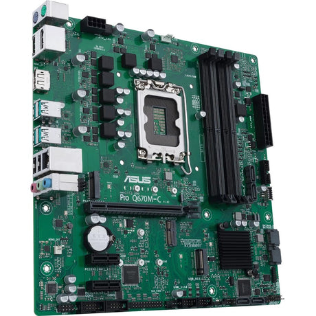 Asus PRO Q670M-C-CSM Desktop Motherboard - Intel Q670 Chipset - Socket LGA-1700 - Intel Optane Memory Ready - Micro ATX — PROQ670M-C-CSM