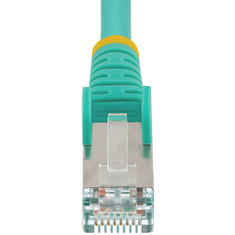 StarTech.com 35ft CAT6a Ethernet Cable, Aqua Low Smoke Zero Halogen (LSZH) 10 GbE 100W PoE S/FTP Snagless RJ-45 Network Patch Cord — NLAQ-35F-CAT6A-PATCH