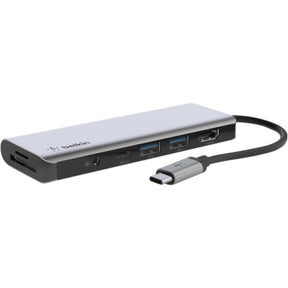Belkin USB-C 7-in-1 Multiport Adapter, Laptop Docking Station, 2x USB-A 3.1 Gen 2, 4k HDMI 2.0, 100W Power Delivery 3.0 — PVC003btSGY