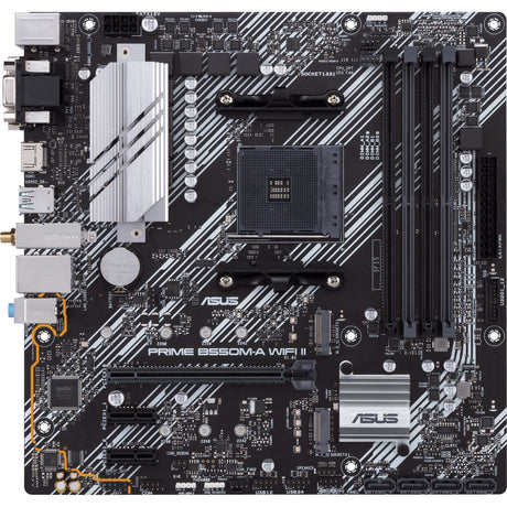 Asus Prime B550M-A WIFI II Desktop Motherboard - AMD B550 Chipset - Socket AM4 - Micro ATX — PRIMEB550M-AWIFIII