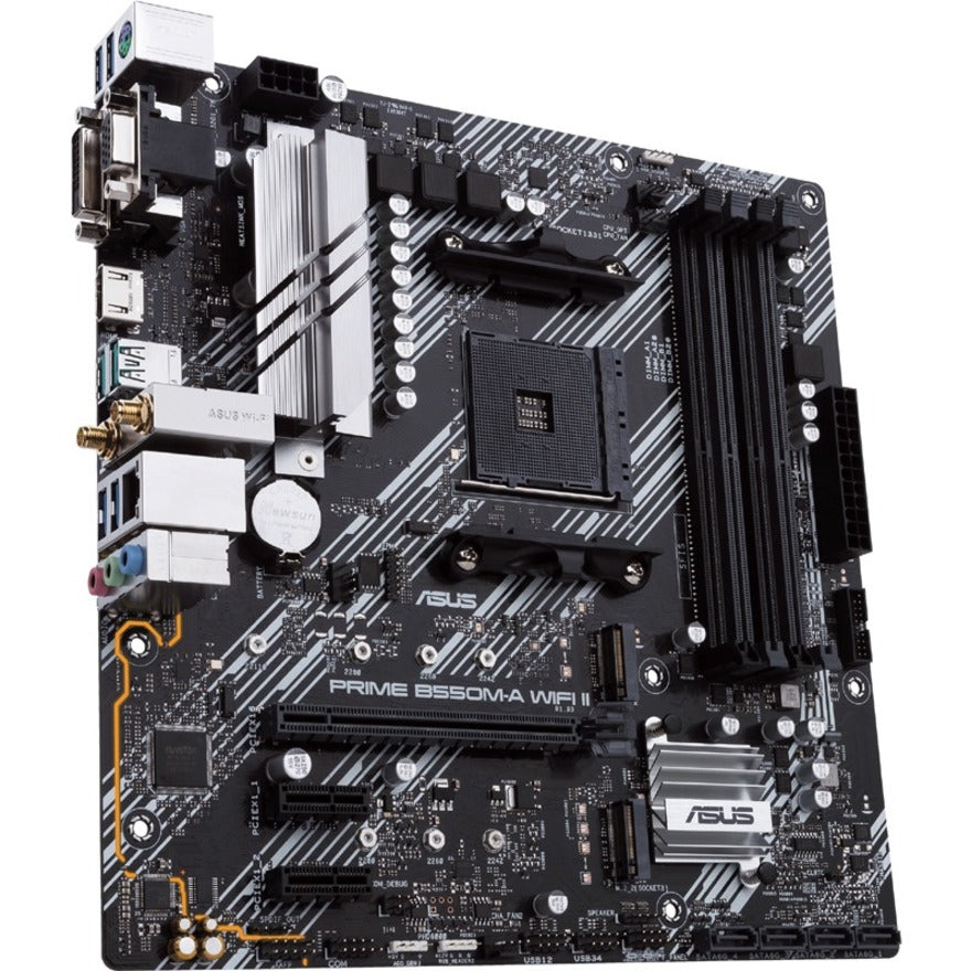 Asus Prime B550M-A WIFI II Desktop Motherboard - AMD B550 Chipset - Socket AM4 - Micro ATX — PRIMEB550M-AWIFIII