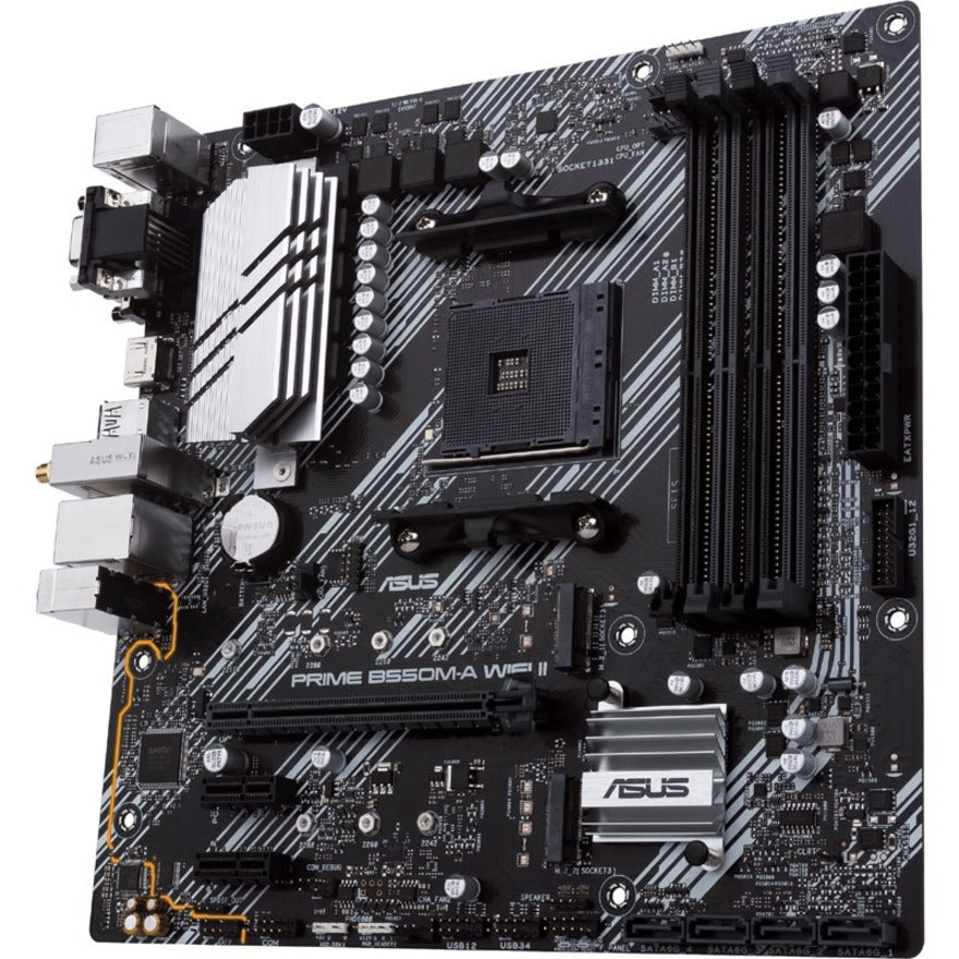 Asus Prime B550M-A WIFI II Desktop Motherboard - AMD B550 Chipset - Socket AM4 - Micro ATX — PRIMEB550M-AWIFIII