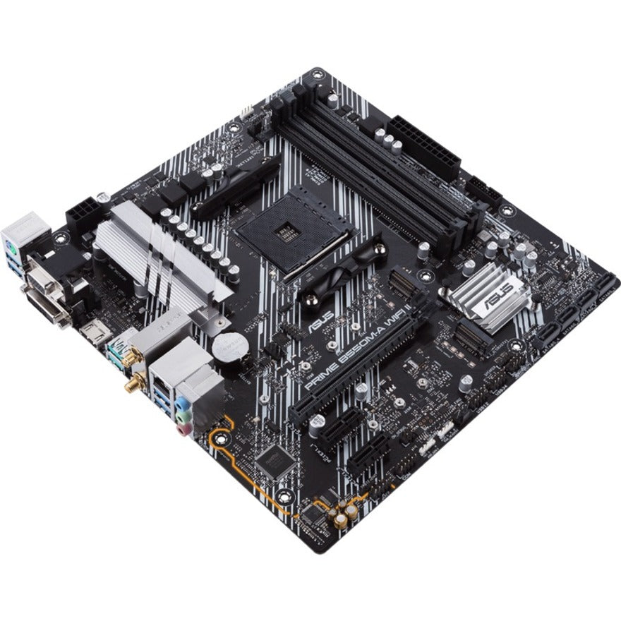 Asus Prime B550M-A WIFI II Desktop Motherboard - AMD B550 Chipset - Socket AM4 - Micro ATX — PRIMEB550M-AWIFIII
