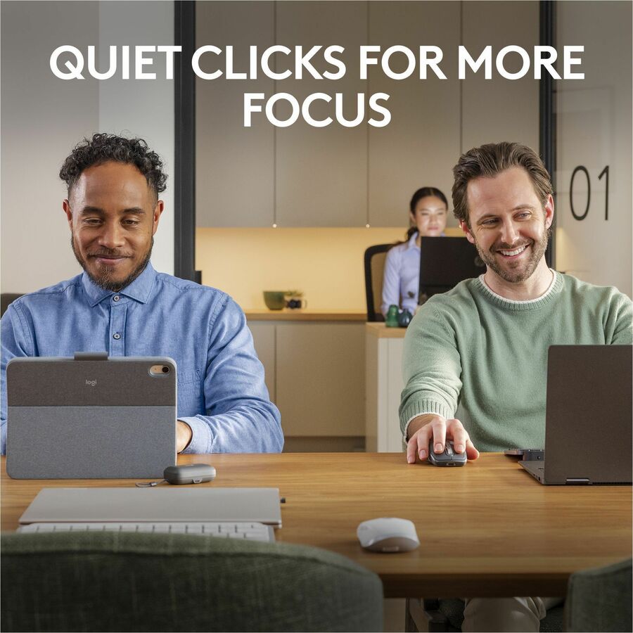Logitech MX Anywhere 3S Compact Wireless Mouse, Fast Scrolling, 8K DPI Any-Surface Tracking, Quiet Clicks, Pale Gray — 910-006926