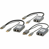 Eaton Tripp Lite Series 2-Port DisplayPort to HDMI over Cat6 Extender Kit, Pigtail Transmitter/2x Receivers, 4K 60 Hz, HDR, 4:4:4, 230 ft. (70.1 m), TAA — B127U-002-PDPH2