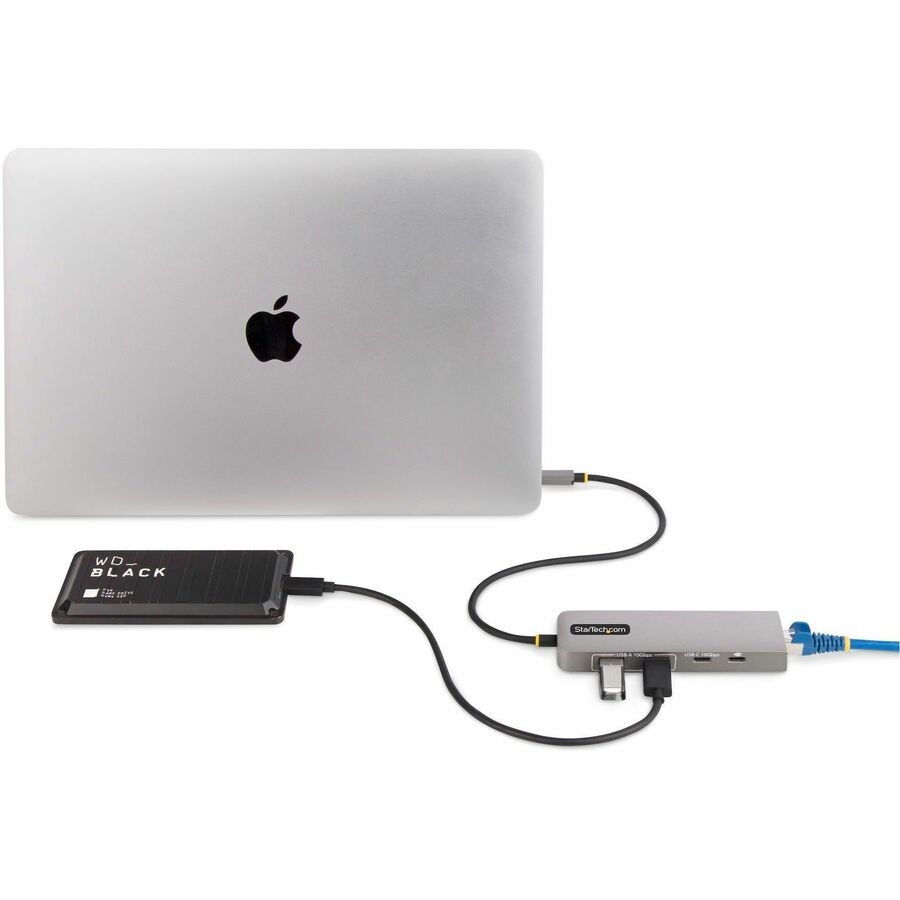 StarTech.com 3-Port USB-C Hub with 2.5 Gb Ethernet and 100W PD Passthrough - USB-C to 2x USB-A/1x USB-C, USB 3.2 10Gbps Type-C Adapter Hub — 10G2A1C25EPD-USB-HUB