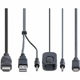 StarTech.com 2-Port Hybrid USB-C HDMI Cable KVM Switch, 4K 60Hz, Compact KVM with 6ft/1.8m USB-A & 4ft/1.2m USB-C Integrated Cables — C2-H46-UAC-CBL-KVM