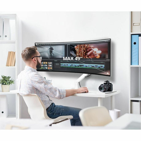 SIIG Single Heavy Duty 34"- 49" Monitor Arm with Easy Top Mounting - Weight Between 22 to 44 lbs — CE-MT3S11-S1
