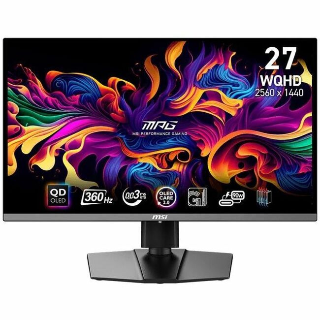 MSI MPG271QRX QD-OLED 27" Class WQHD Gaming OLED Monitor - 16:9 - Black — MPG271QRXQDOLED