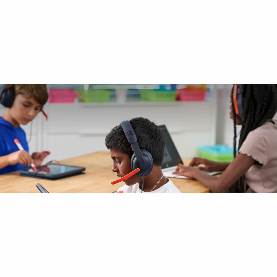 Logitech Zone Learn Wired Headset with Microphone for Learners, Comfortable and Adjustable Fit for Kids, 3.5mm AUX, for Windows/MacOS/iPadOS/Android/Mobile — 981-001389