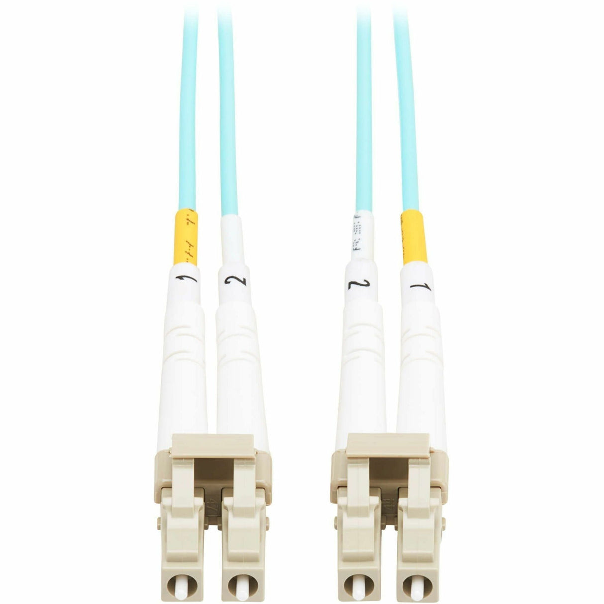 Eaton Tripp Lite Series 10Gb Duplex Multimode 50/125 OM3 OFNP Fiber Patch Cable (LC/LC) - Aqua, 5 m (16.4 ft.), TAA — N820-05M-TAA