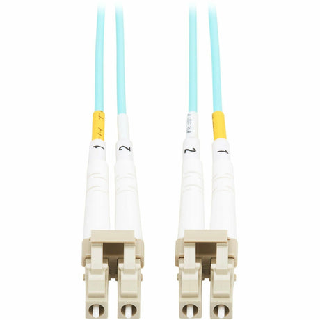 Eaton Tripp Lite Series 10Gb Duplex Multimode 50/125 OM3 OFNP Fiber Patch Cable (LC/LC) - Aqua, 5 m (16.4 ft.), TAA — N820-05M-TAA