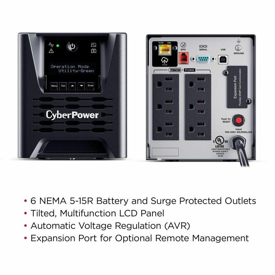 CyberPower PR750LCD3C Smart App Sinewave UPS Systems — PR750LCD3C