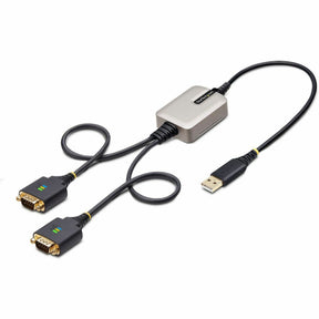 StarTech.com 2ft/60cm 2-Port USB to Serial Adapter Cable, COM Retention, FTDI, DB9 RS232, Changeable DB9 Screws/Nuts, Windows/macOS/Linux — 2P1FFC-USB-SERIAL